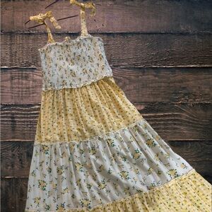 BeBop Farmers Daughter Yellow Flower Maxi Dress